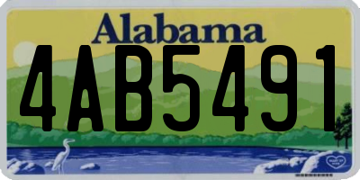AL license plate 4AB5491