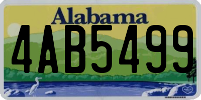 AL license plate 4AB5499