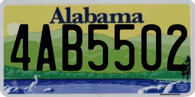 AL license plate 4AB5502