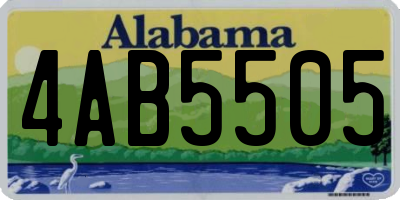 AL license plate 4AB5505