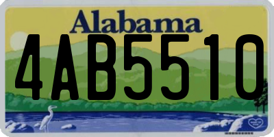 AL license plate 4AB5510