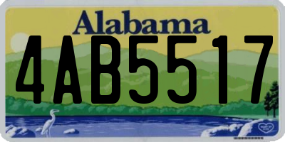 AL license plate 4AB5517