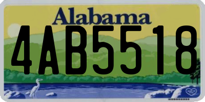 AL license plate 4AB5518