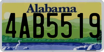 AL license plate 4AB5519