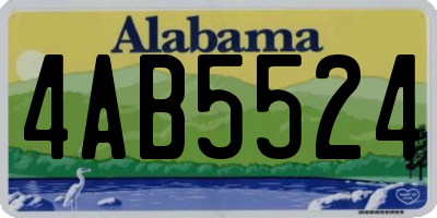 AL license plate 4AB5524