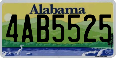 AL license plate 4AB5525