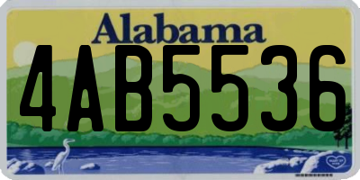 AL license plate 4AB5536
