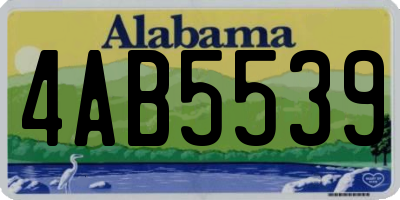 AL license plate 4AB5539