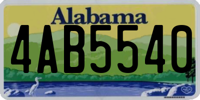 AL license plate 4AB5540