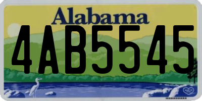 AL license plate 4AB5545