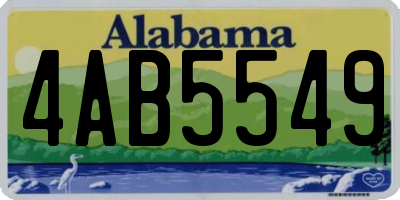 AL license plate 4AB5549