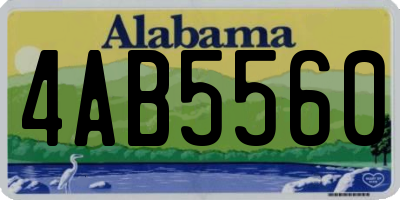 AL license plate 4AB5560