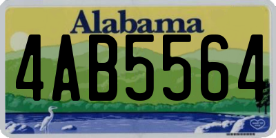 AL license plate 4AB5564
