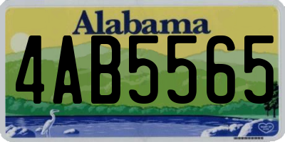 AL license plate 4AB5565