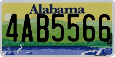 AL license plate 4AB5566