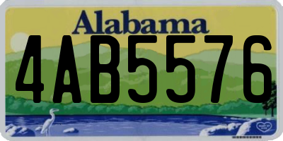 AL license plate 4AB5576