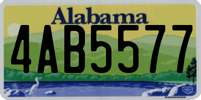 AL license plate 4AB5577