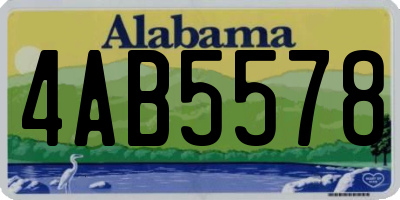 AL license plate 4AB5578