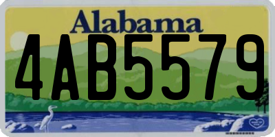 AL license plate 4AB5579