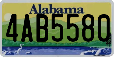 AL license plate 4AB5580