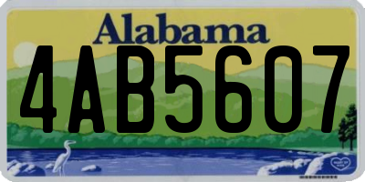 AL license plate 4AB5607