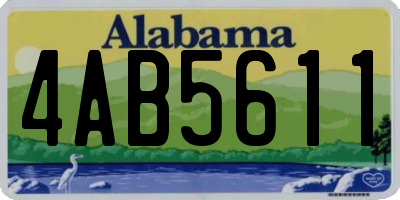 AL license plate 4AB5611