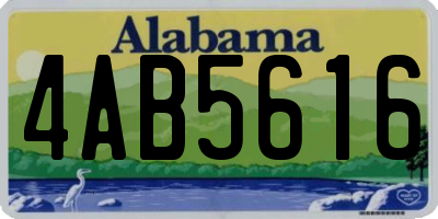 AL license plate 4AB5616