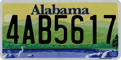 AL license plate 4AB5617