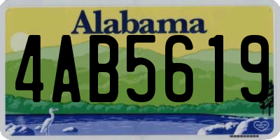 AL license plate 4AB5619