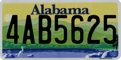 AL license plate 4AB5625