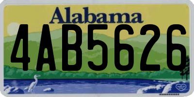 AL license plate 4AB5626