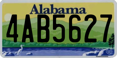 AL license plate 4AB5627