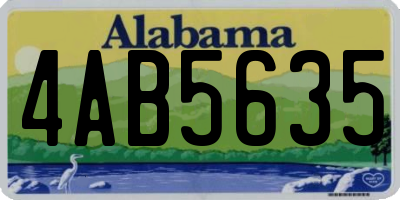 AL license plate 4AB5635