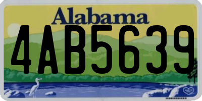 AL license plate 4AB5639