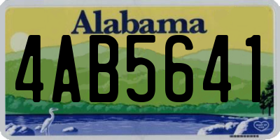 AL license plate 4AB5641
