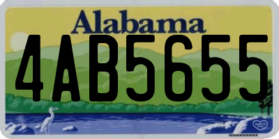 AL license plate 4AB5655