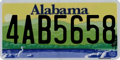 AL license plate 4AB5658