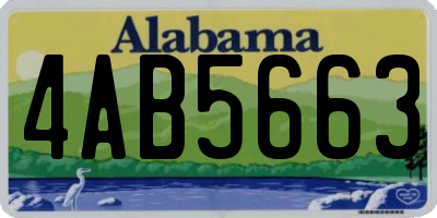 AL license plate 4AB5663