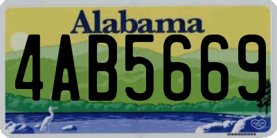 AL license plate 4AB5669