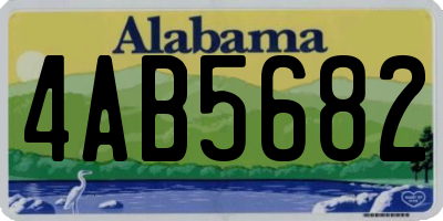 AL license plate 4AB5682