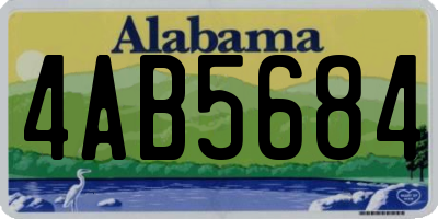 AL license plate 4AB5684