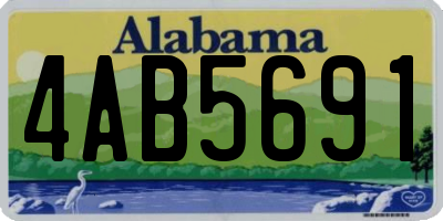 AL license plate 4AB5691