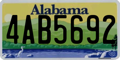 AL license plate 4AB5692