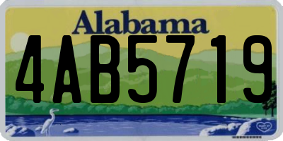 AL license plate 4AB5719