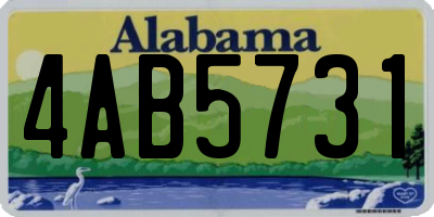 AL license plate 4AB5731