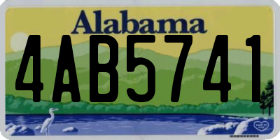 AL license plate 4AB5741