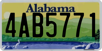 AL license plate 4AB5771