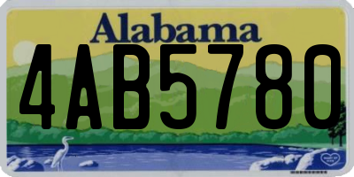 AL license plate 4AB5780