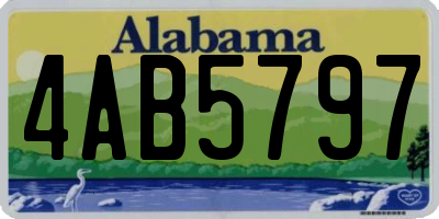 AL license plate 4AB5797