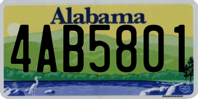 AL license plate 4AB5801